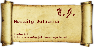 Noszály Julianna névjegykártya