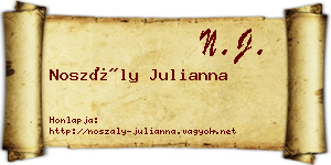 Noszály Julianna névjegykártya